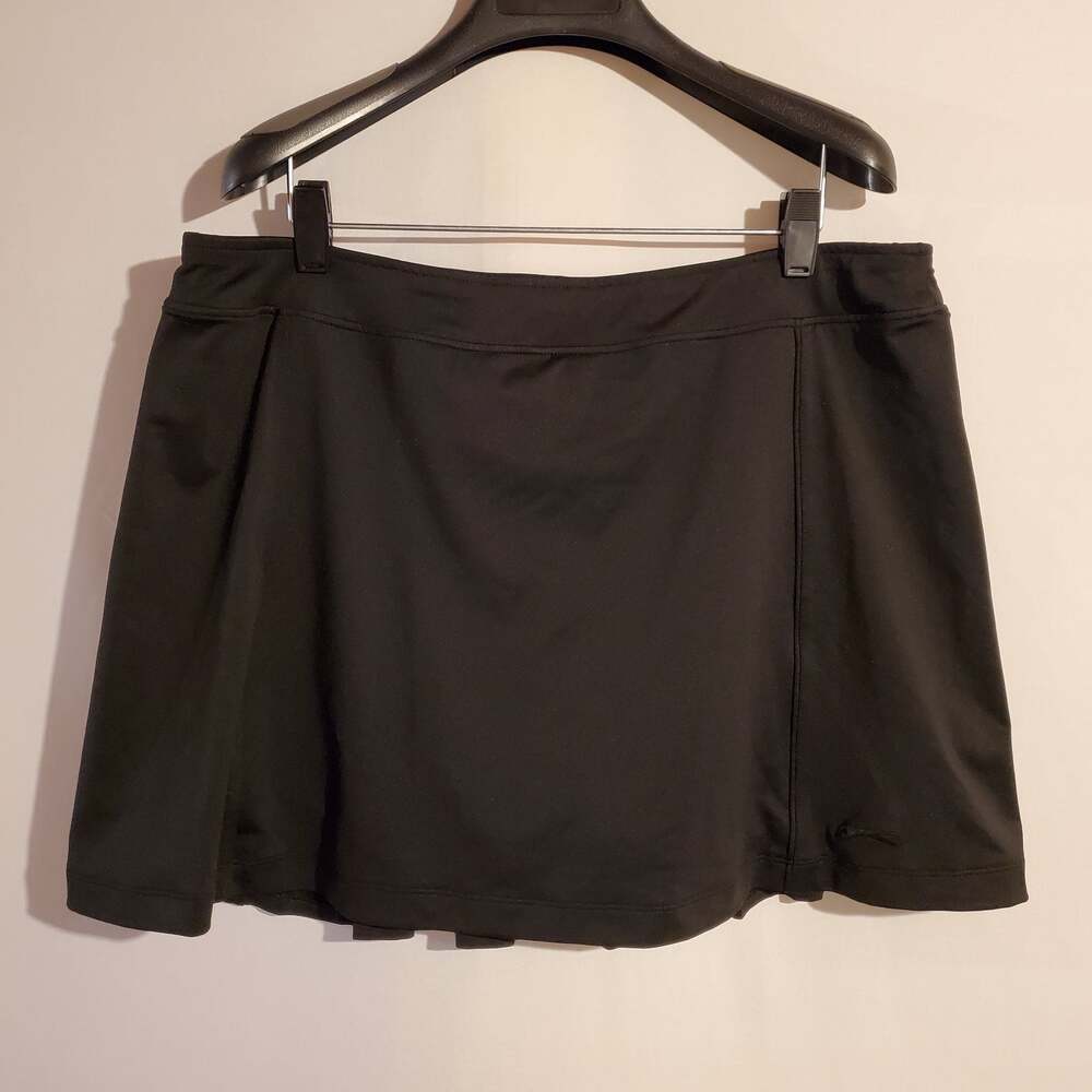 Slazenger Active Women's XL Embroidered Black Zip Pocket Golf Activewear Skort